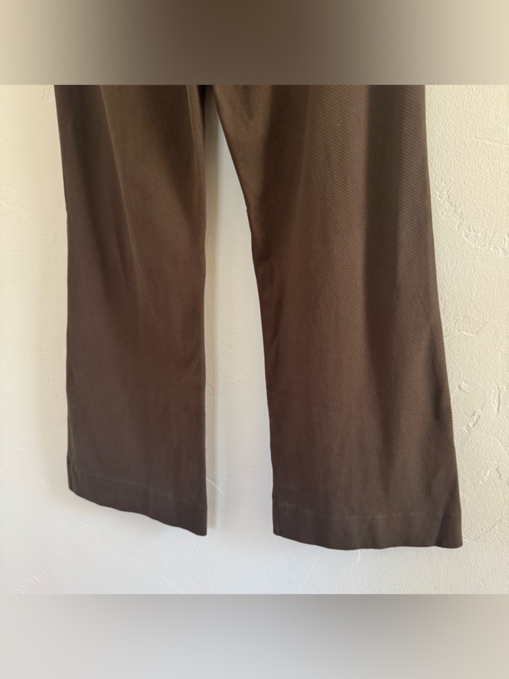 Cabi Academy Trousers Wide Leg High Rise Rib Ponte Olive Green Wren 4132R - Picture 9 of 13
